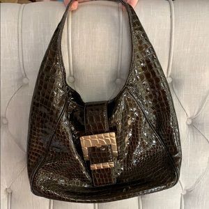 Michael Kors Animal Skin Patent Shoulder bag